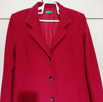 Benetton red coat new, medium