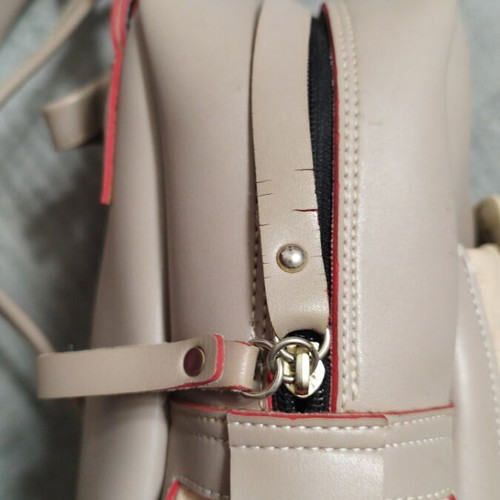 FRNC backpack bag like new, beige with red details