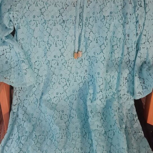 Mini lace dress turquoise Zig Zag new, size M