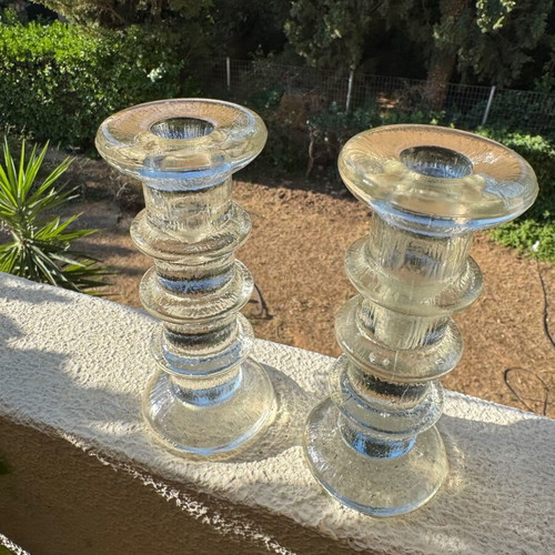 Iittala Festivo 3 Rings candleholder set by Timo Sarpaneva, vintage