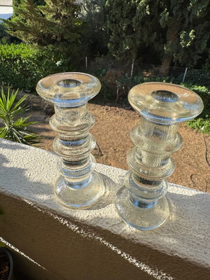 Iittala Festivo 3 Rings candleholder set by Timo Sarpaneva, vintage