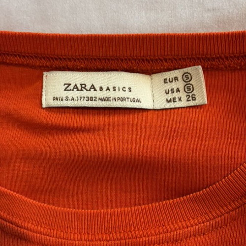 Zara long sleeve top, orange