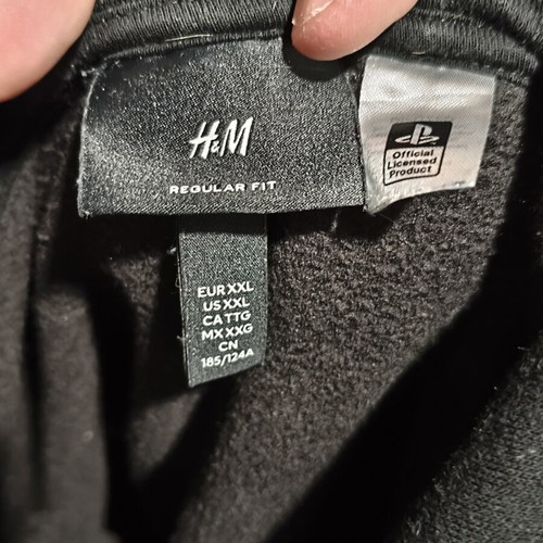 Playstation hoodie H&M black XXL like new