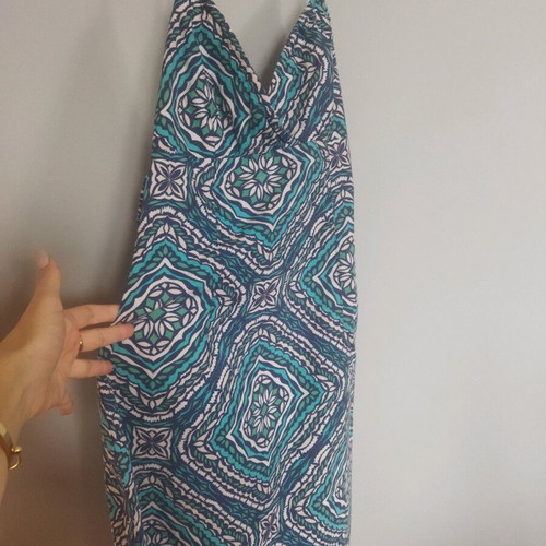 H&M dress used, summer style, blue and green, size S