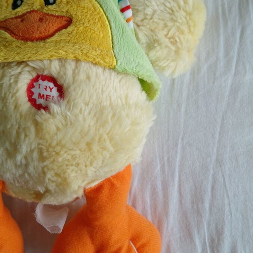 Stuffed duck 35 cm washed without sound like new
