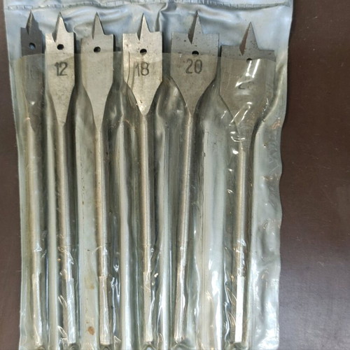 Spade drill bit set for wood new N 10 to 25