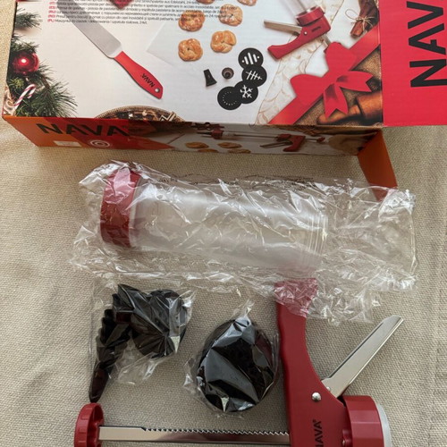 Cookie press cornet and spatula new, set of 24 pieces
