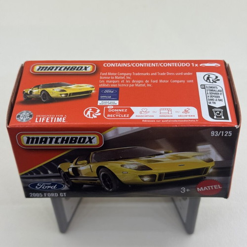 Matchbox Ford GT 2005 collectible car new, yellow, sealed