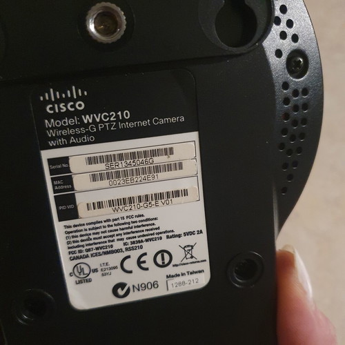 Security camera used with power supply, remote motion, audio support
