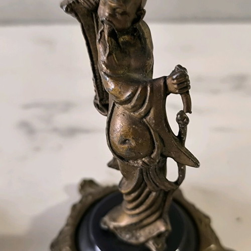 Bronze figurines used, Asian art statues from 1950