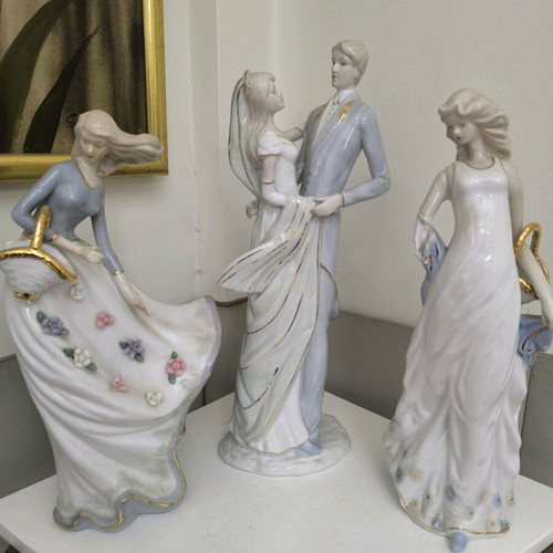Decorations new, set of 3 pieces, approx. 40 cm height