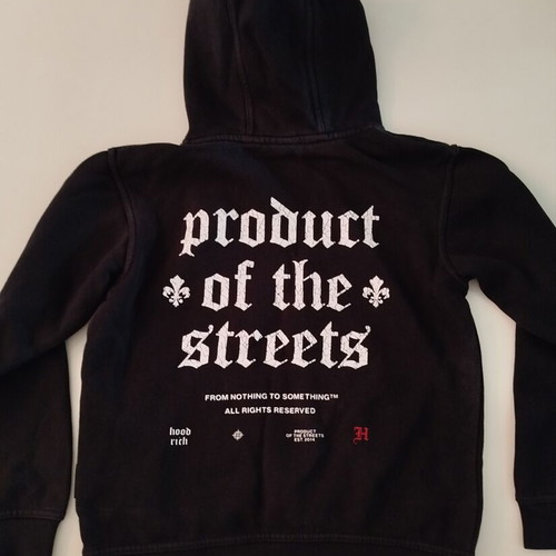 Hoodrich kids hoodie used, black, size 10-12 years