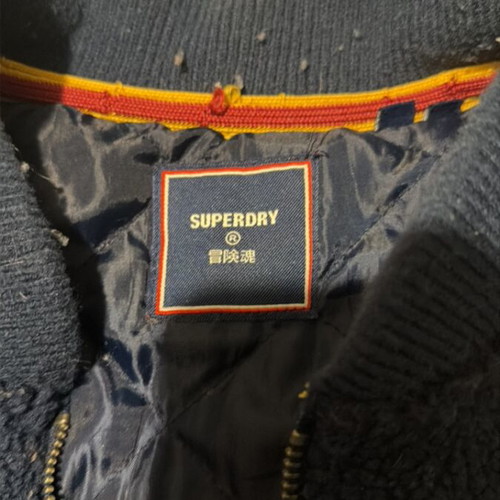 Super Dry jacket like new, size M-L, blue and gold