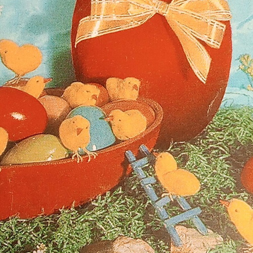 Easter greeting card vintage old collectible unique new