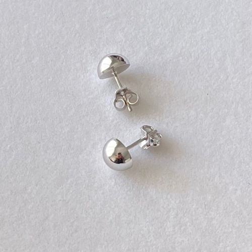 White 14k ball earrings like new