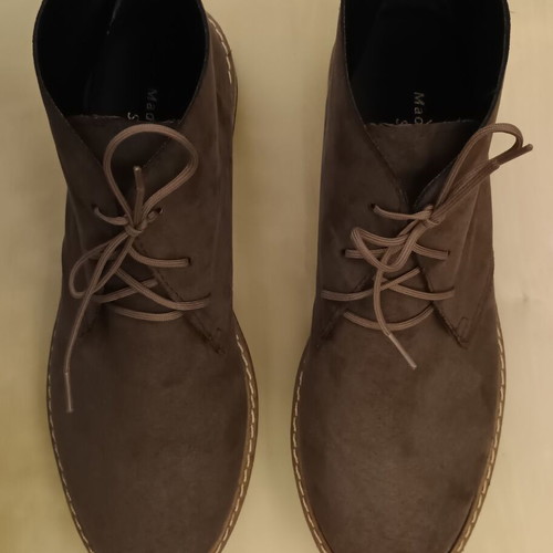 Suede ankle boots new, beige and brown, size 40