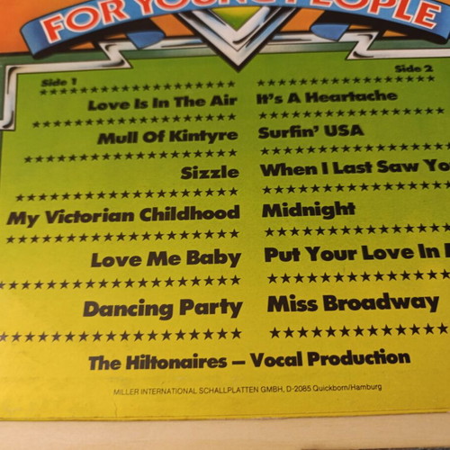 Set of 3 used vinyl records with Tina Charles, Country Beat & Young People Hits