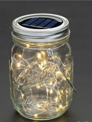 Solar decorative LED Mason Jar light new
