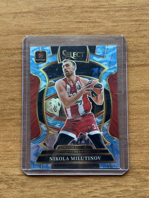 2025-26 Panini Select Euroleague Nikola Milutinov Blue Camo card new