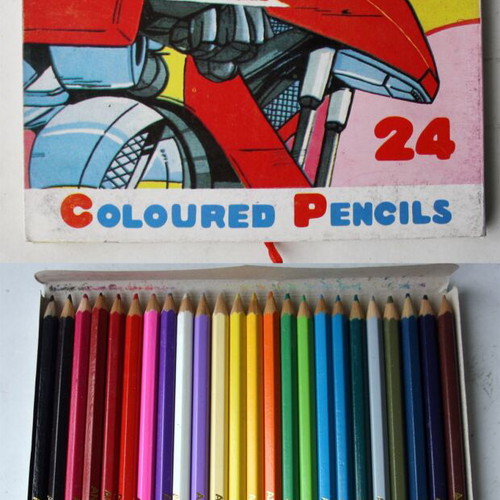 Vintage 80's 24x Anson large colored pencils new, Taiwan