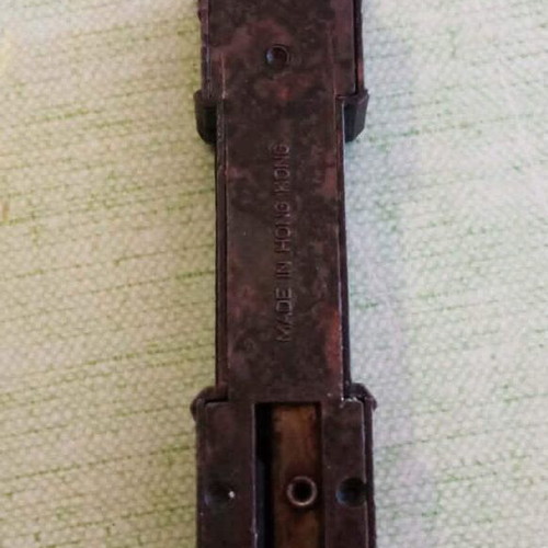 Vintage Metal Grandfather Clock Miniature Used, Made in Hong Kong 70s-80s