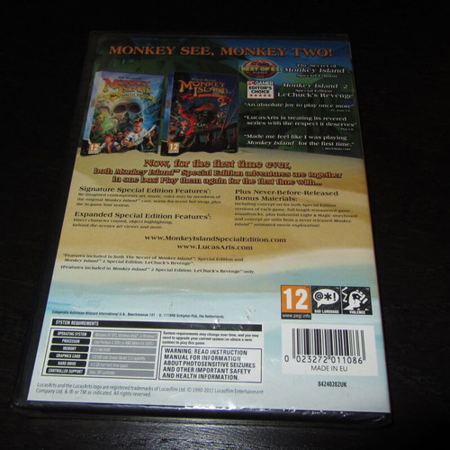 MONKEY ISLAND SPECIAL EDITION COLLECTION PC DVD