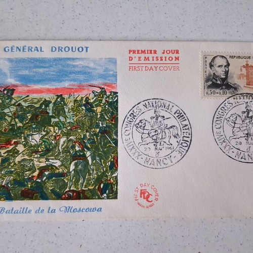 France 1961 First Day Cover Général Drouot and Battle of Borodino, like new