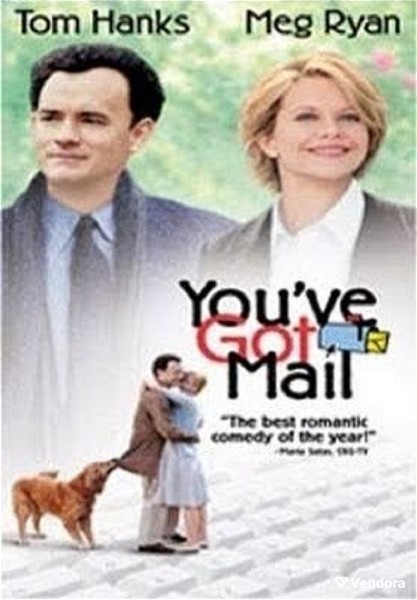  You 've got mail - echete minima ston ipologisti sas, Tom Hanks, Meg Ryan, DVD se slim case, elliniki ipotitli, apo prosfora