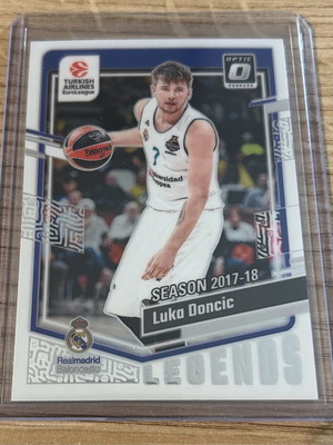 Luka Doncic Real Madrid 2017-18 Panini Euroleague Legends OPTIC card like new
