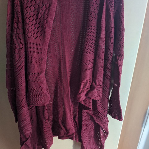 Bordeaux asymmetric Attrativo cardigan used