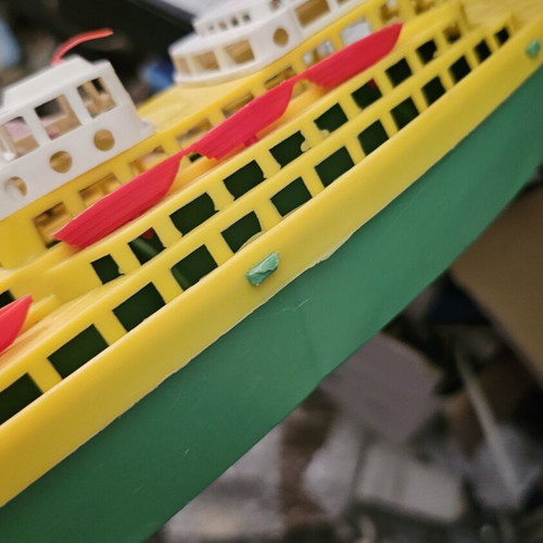 Plastic Cruise Ship Toy used, rare Greek 70s
