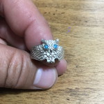 Silver owl ring