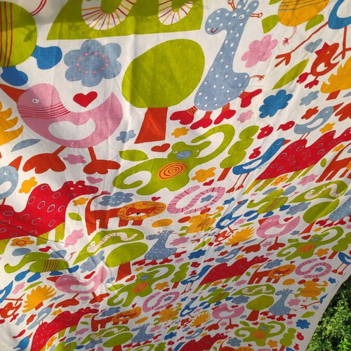 IKEA Animal Zoo cotton fabric new 1.20x3.00m Eva Lundgreen 2008