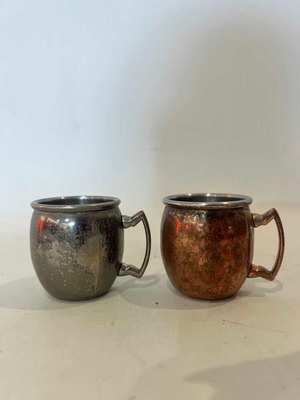 Moscow Mule Cups set of 2 used vintage 4.5x6x4 cm