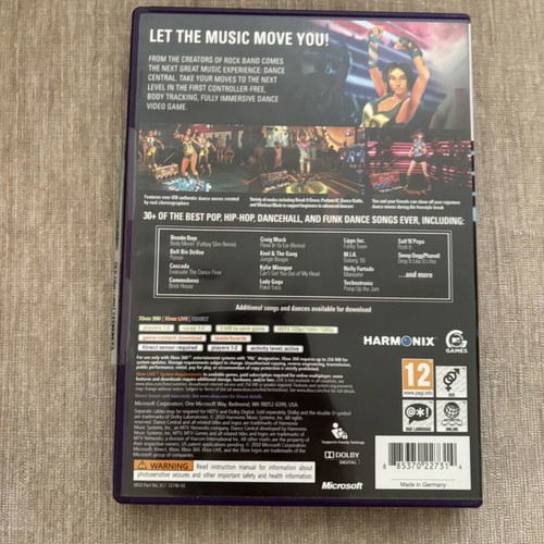 Dance Central Xbox 360 game used, English full version