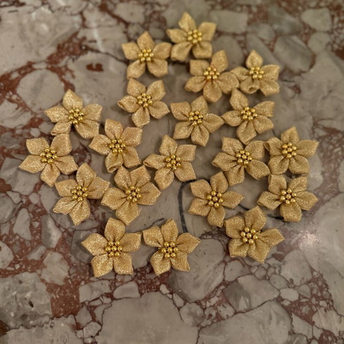 Luxury gold flowers set of 20 new for decoration