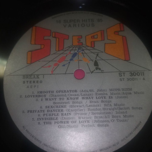 Pop music vinyl collections, 2 albums, 1985 & 1989