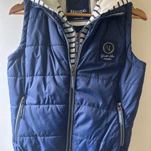 Alouette Nautical Yacht Club sleeveless jacket like new, blue