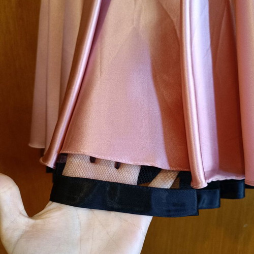 Evening dress with satin and synthetic lace like new, small/medium
