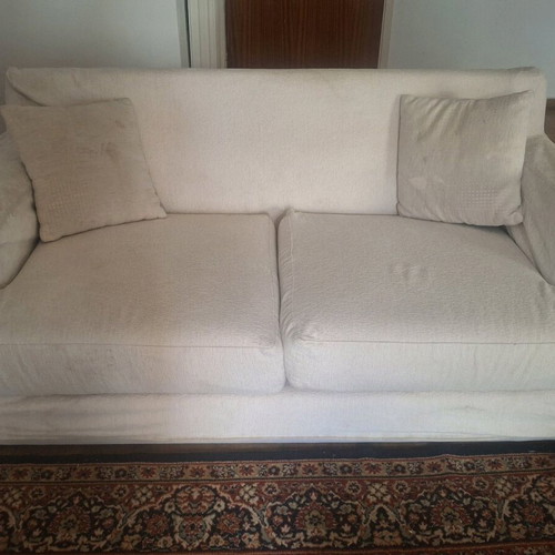 Two 2-seater sofas, cream color