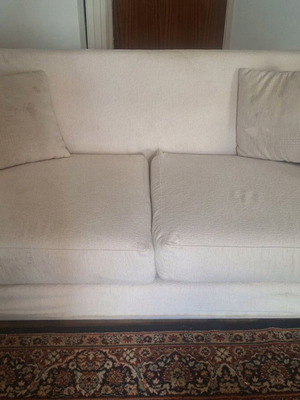 Two 2-seater sofas, cream color