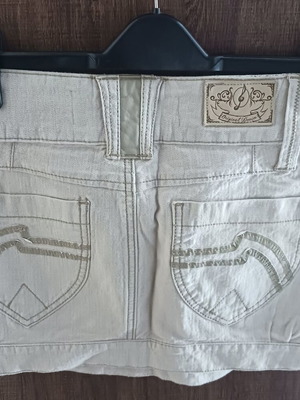 Stradivarius short skirt like new, beige, size S