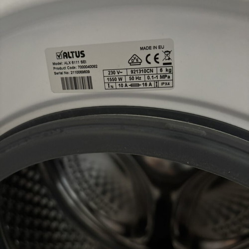 Altus ALX6111SEI washing machine used, 6 kg capacity