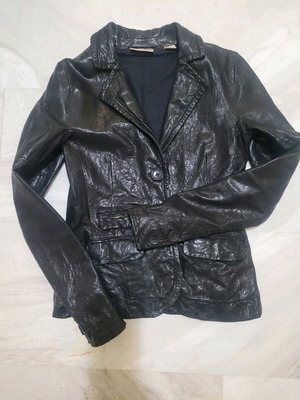 Blazer δερμάτινο DKNY σαν καινούργιο, μαύρο, μέγεθος Small