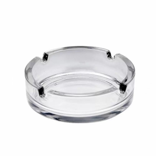 Glass ashtray transparent new with 4 cigarette rests