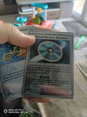 Pokemon Technical Machine: Blindside (PAR 176) like new, Paradox Rift Holo