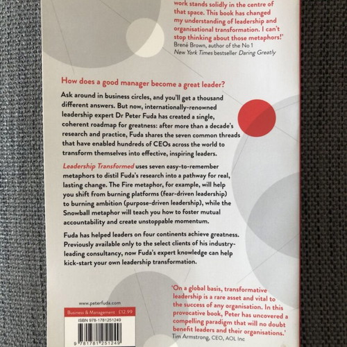 Leadership Transformed by Peter Fuda like new, science book