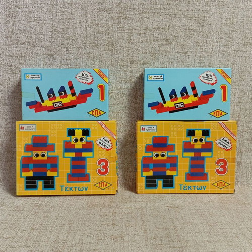 EPA #1 x 2 and EPA #3 Tektos x 2 vintage set of 4 new Greek toys
