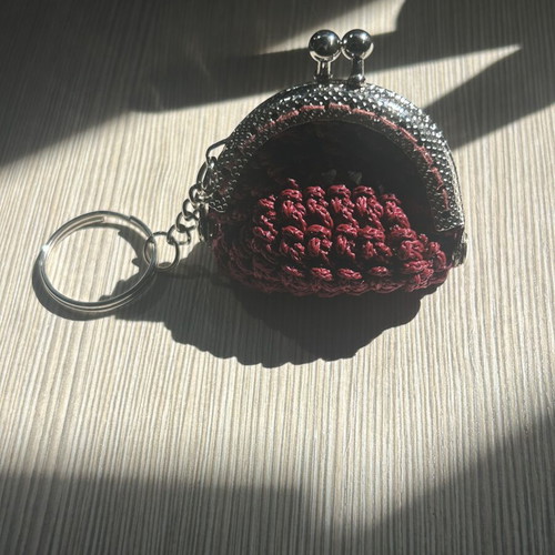 Mini keychain handmade, red