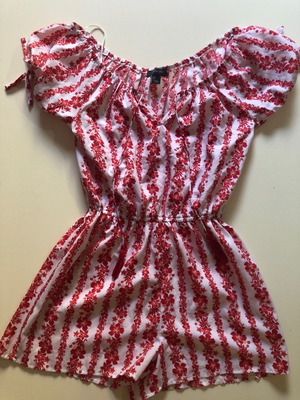 Primark shorts jumpsuit καινούργιο, κόκκινο, μέγεθος 10
